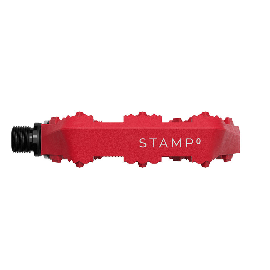 451310-08::2::451310-08::crankbrothers, STAMP 0, Pédales plateformes, Corps: Composite, Axe: Cr-Mo/Acier, 9/16'', Rouge, Petit, Paire