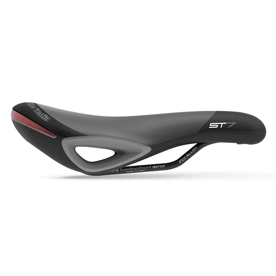 551066-01::1::551066-01::Selle Italia, ST 7 Vision Superflow, Selle, 250 x 165mm, Unisexe, 395g, Noir/Haute Visibilité