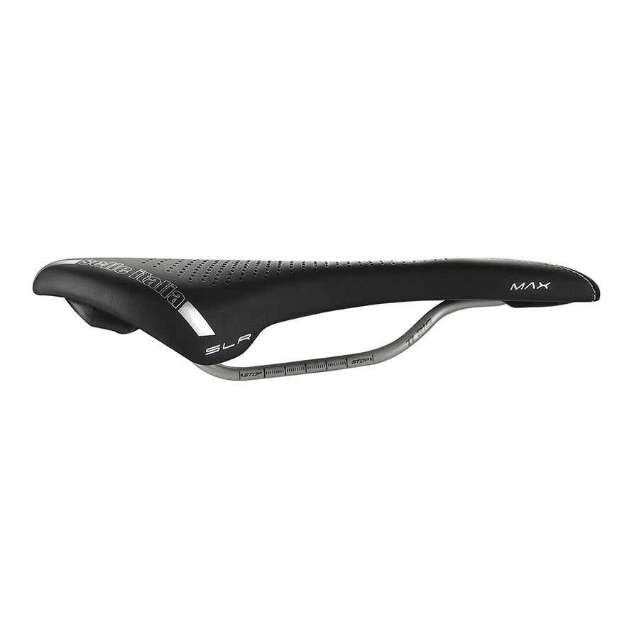 551181-01::1::551181-01::Selle Italia, Max SLR Boost Gel Ti 316 Superflow, Selle, 248 x 155mm, Unisexe, 218g, Noir