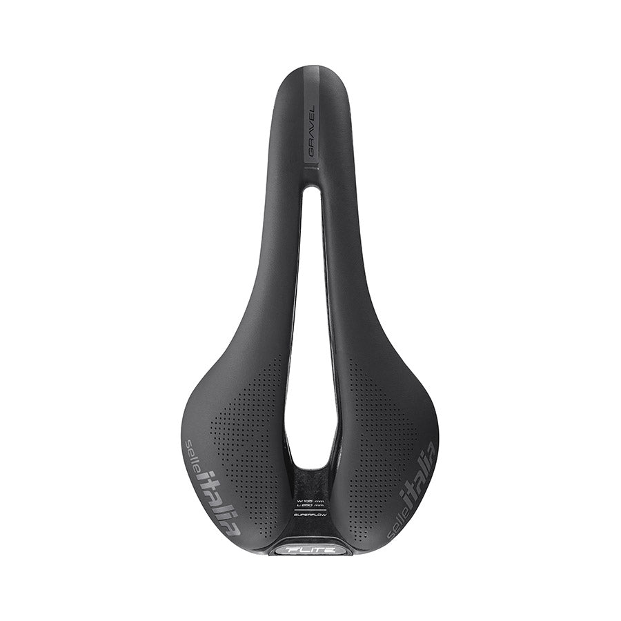 551365-02::2::551365-02::Selle Italia, Flite Boost Gravel Superflow S, Selle, 250 x 135mm, Homme, 228g, Noir