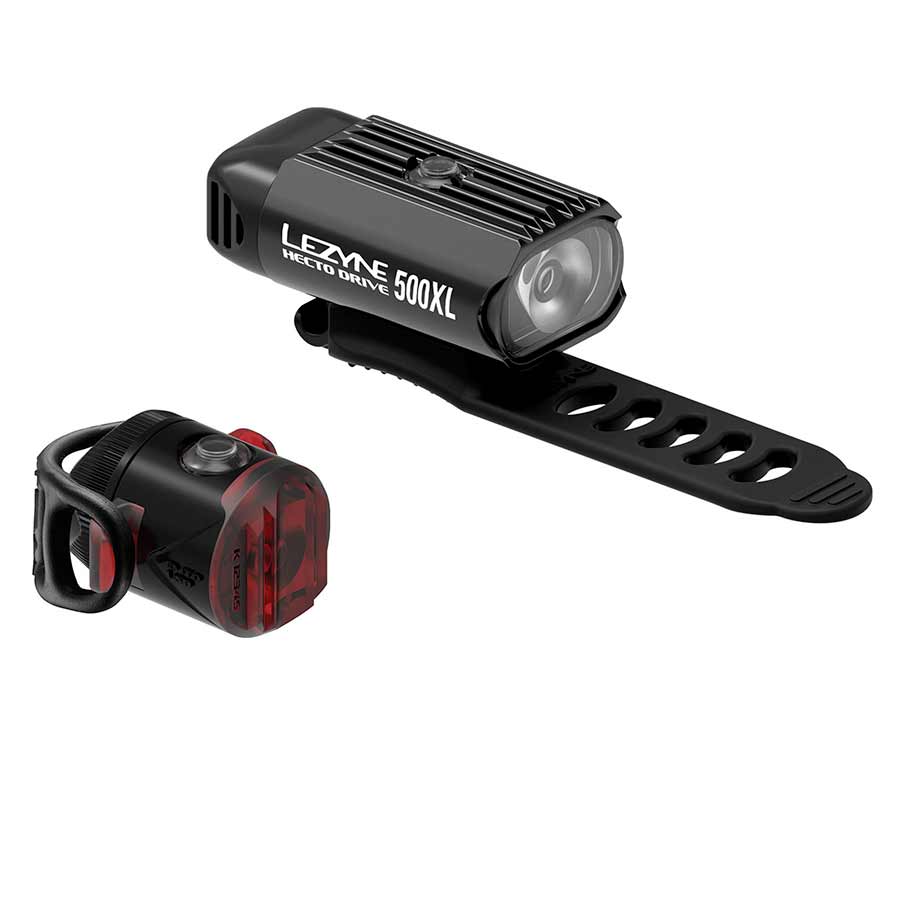 620847-01::0::620847-01::Lezyne, Hecto Drive 500XL / Femto USB, Lumière, Ensemble, Noir
