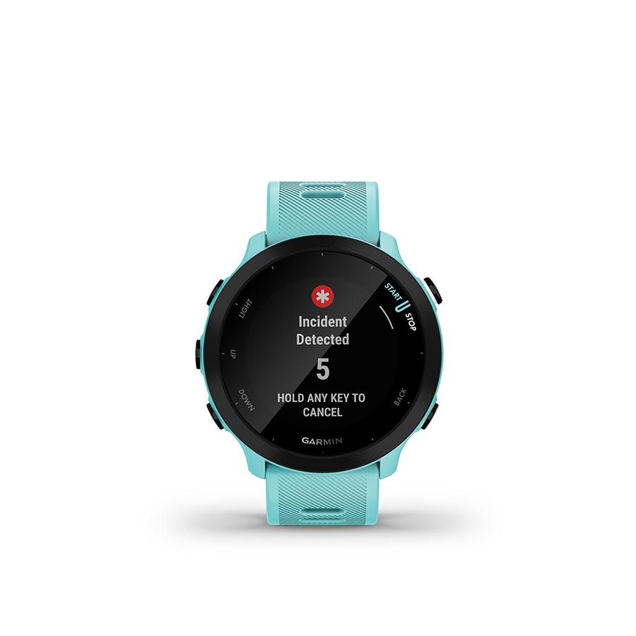 650443-01::2::650443-01::Garmin, Forerunner 55, Montre, Couleur de la montre: Aqua, Bracelet: Aqua - Silicone