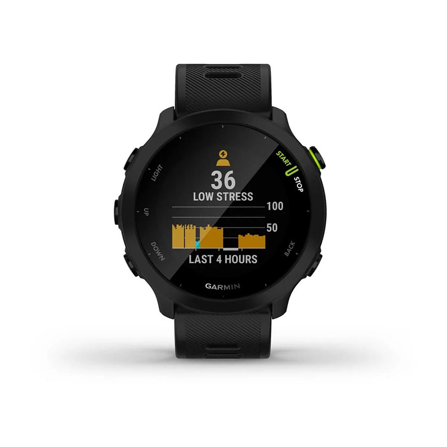 650443-03::2::650443-03::Garmin, Forerunner 55, Montre, Couleur de la montre: Noir, Bracelet: Noir - Silicone