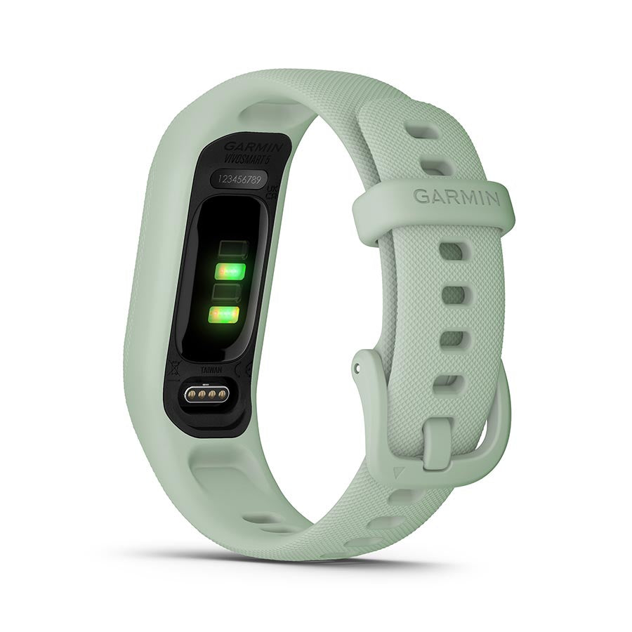 650465-01::6::650465-01::Garmin, vivosmart 5 S/M, Montre, Couleur de la montre: Noir, Bracelet: Menthe Fraîche - Silicone