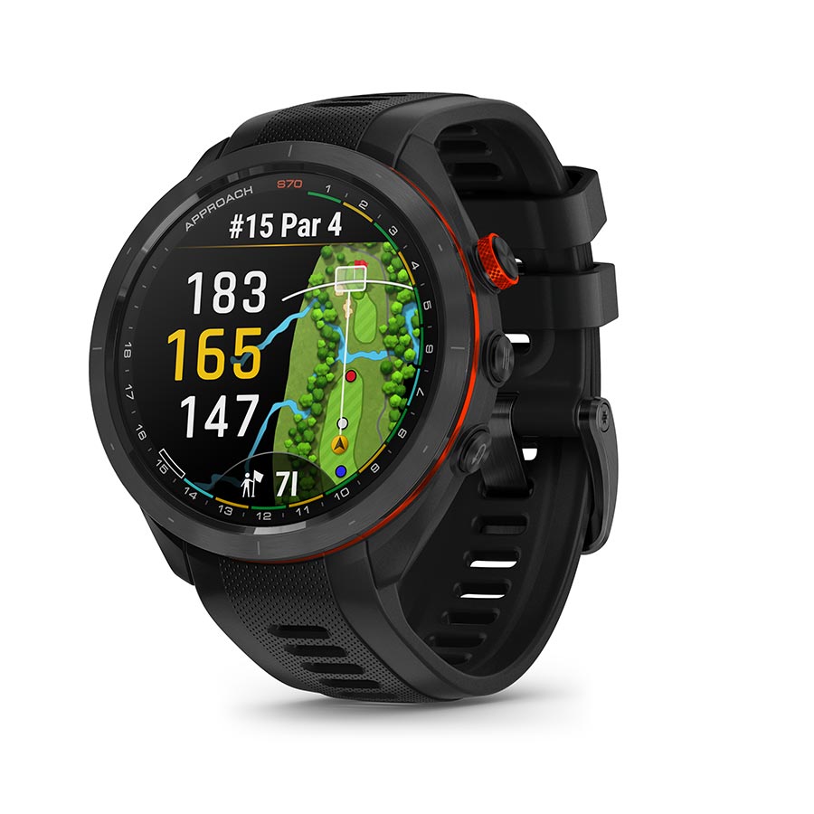 650506-01::0::650506-01::Garmin, Approach S70, Montre, Couleur de la montre: Noir, Bracelet: Noir - Silicone