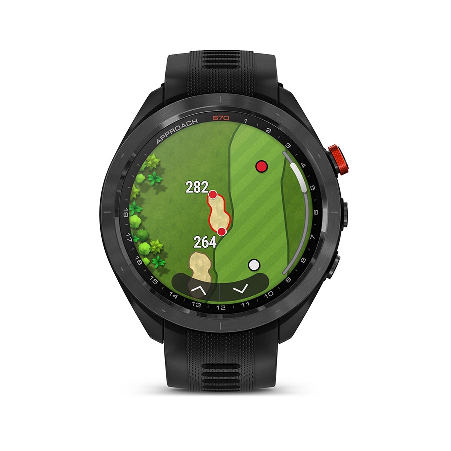 650506-01::7::650506-01::Garmin, Approach S70, Montre, Couleur de la montre: Noir, Bracelet: Noir - Silicone