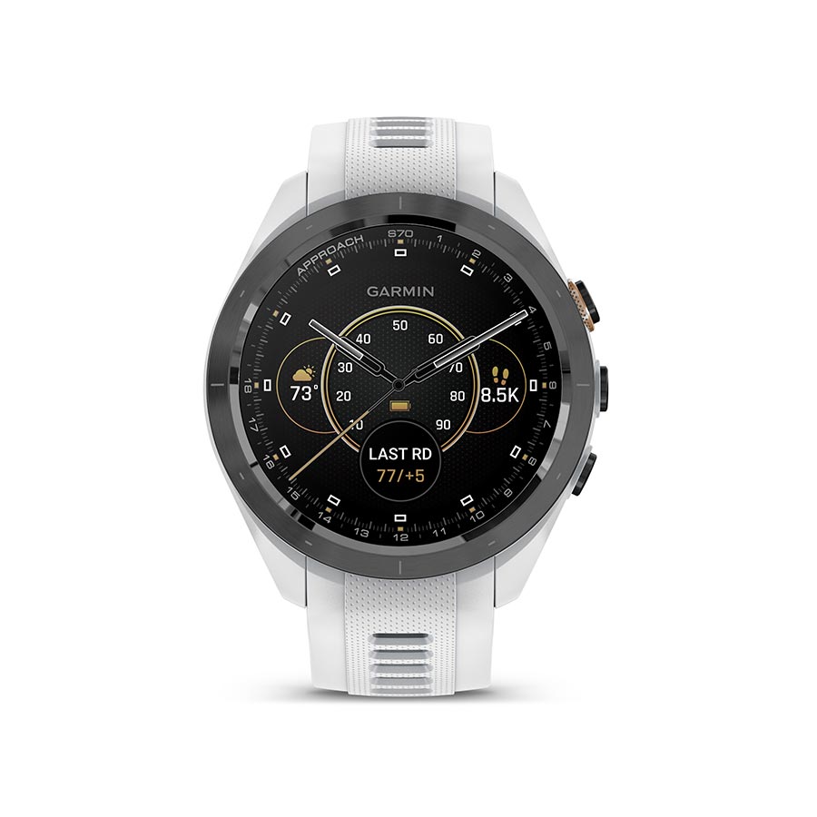 650507-02::2::650507-02::Garmin, Approach S70S, Montre, Couleur de la montre: Blanc, Bracelet: Blanc - Silicone