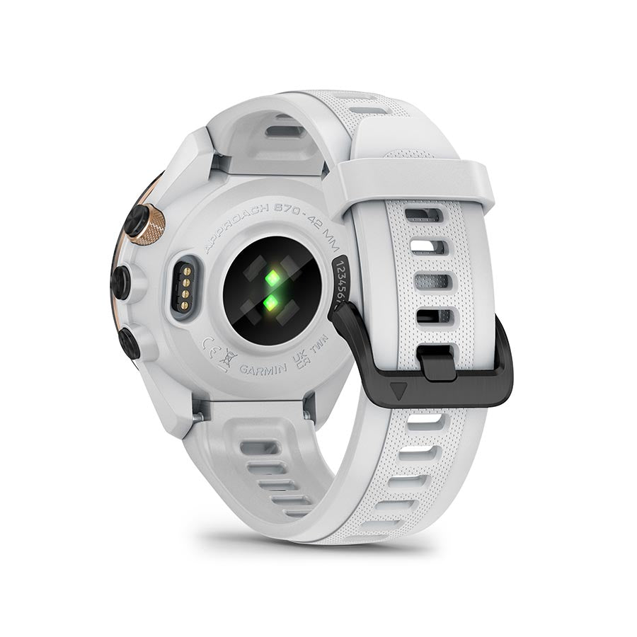 650507-02::3::650507-02::Garmin, Approach S70S, Montre, Couleur de la montre: Blanc, Bracelet: Blanc - Silicone