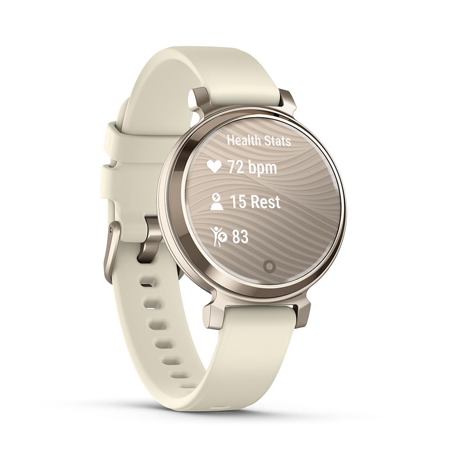 650511-01::2::650511-01::Garmin, Lily 2, Montre, Couleur de la montre: Crème Or, Bracelet: Coconut - Silicone
