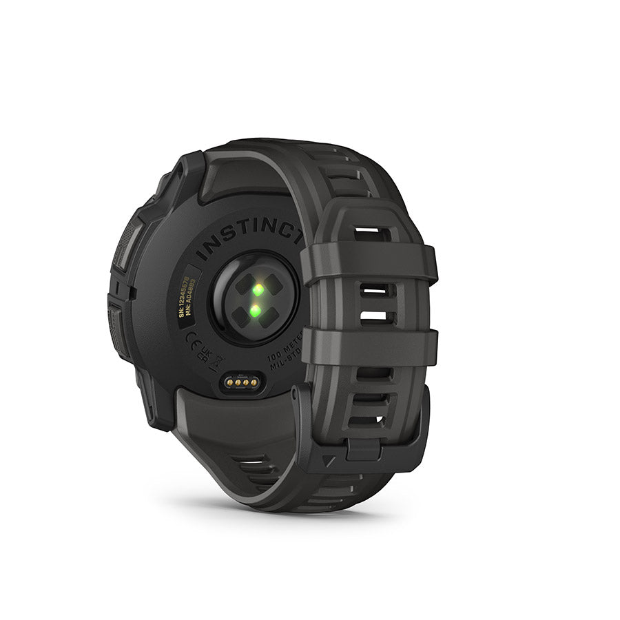650540-02::14::650540-02::Garmin, Instinct 3 50mm AMOLED, Montre, Couleur de la montre: Noir, Bracelet: Anthracite - Silicone