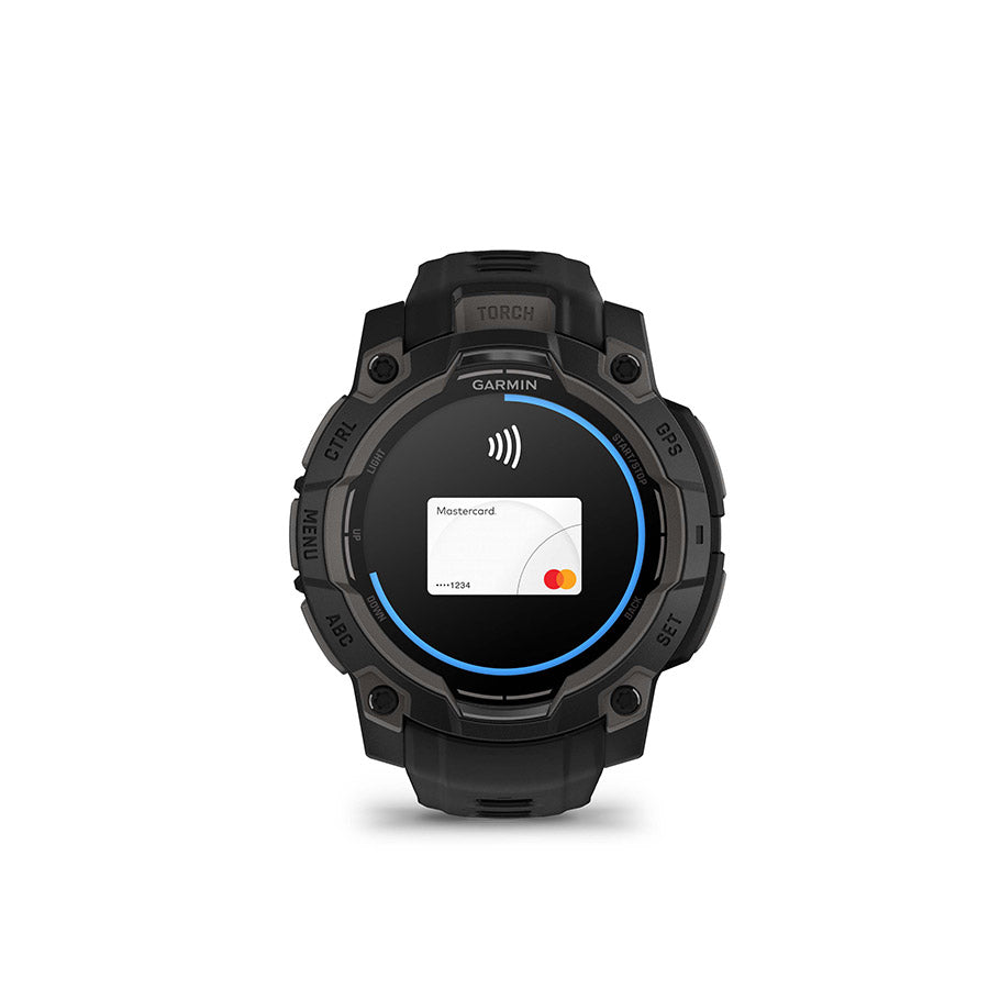 650541-02::11::650541-02::Garmin, Instinct 3 45mm AMOLED, Montre, Couleur de la montre: Noir, Bracelet: Noir - Silicone