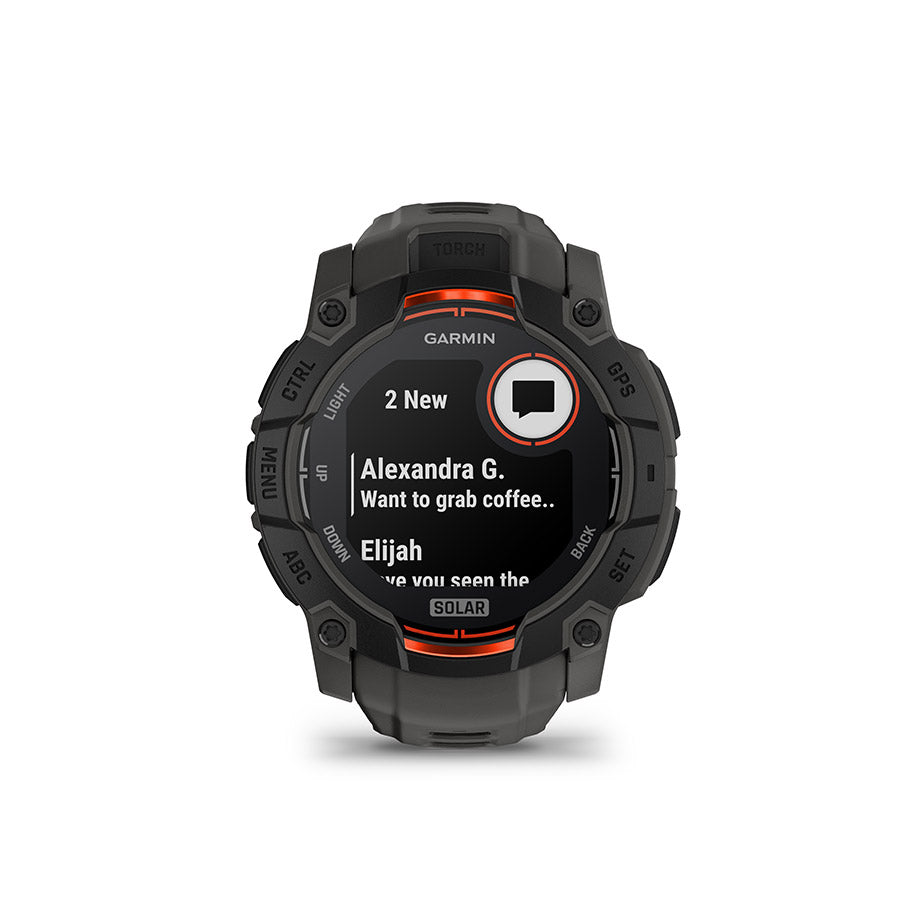 650542-01::3::650542-01::Garmin, Instinct 3 50mm Solar, Montre, Couleur de la montre: Noir, Bracelet: Anthracite - Silicone