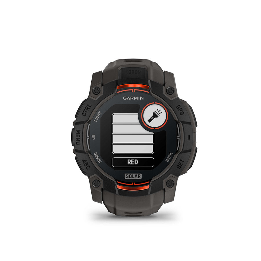 650542-01::5::650542-01::Garmin, Instinct 3 50mm Solar, Montre, Couleur de la montre: Noir, Bracelet: Anthracite - Silicone