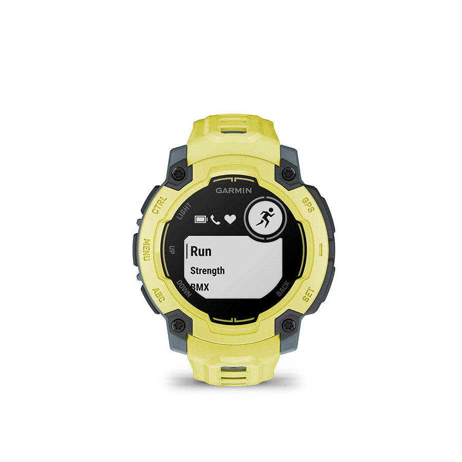 650544-01::1::650544-01::Garmin, Instinct E 45mm, Montre, Couleur de la montre: Lime électrique, Bracelet: Lime électrique - Silicone