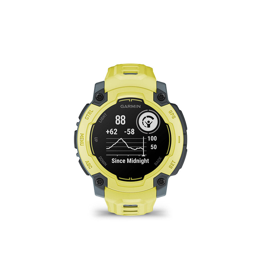 650544-01::6::650544-01::Garmin, Instinct E 45mm, Montre, Couleur de la montre: Lime électrique, Bracelet: Lime électrique - Silicone