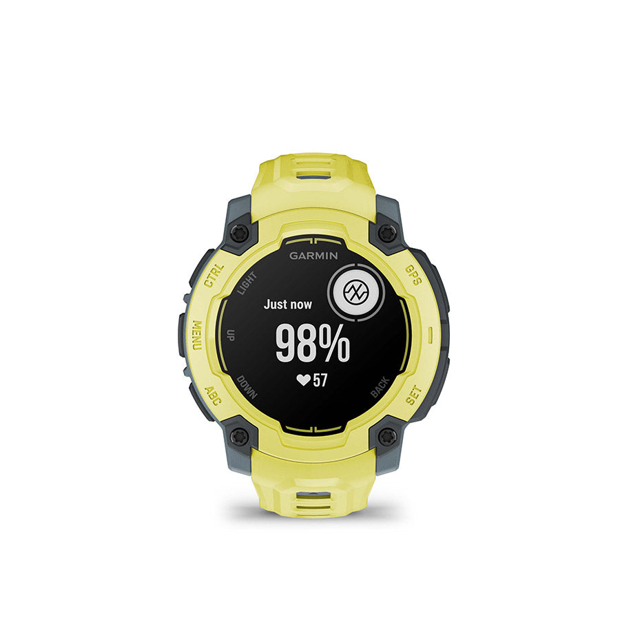 650544-01::9::650544-01::Garmin, Instinct E 45mm, Montre, Couleur de la montre: Lime électrique, Bracelet: Lime électrique - Silicone