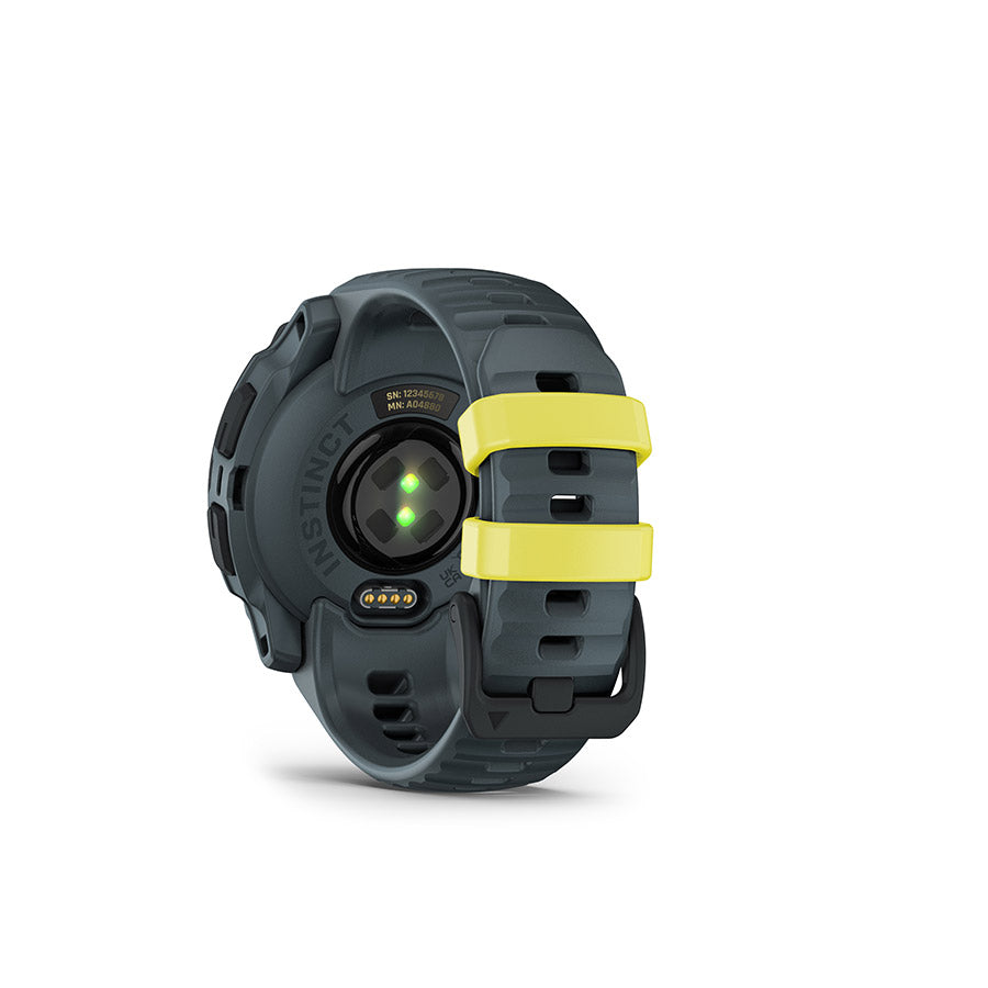 650545-01::11::650545-01::Garmin, Instinct E 40mm, Montre, Couleur de la montre: Lime électrique, Bracelet: Crépuscule - Silicone