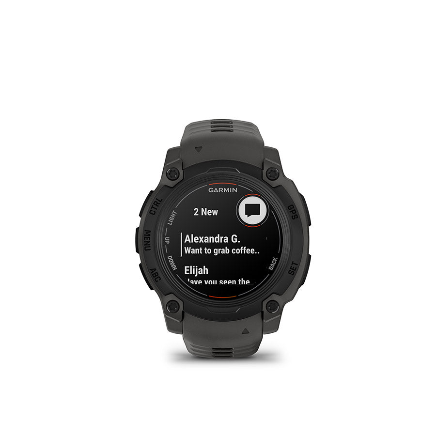 650545-02::10::650545-02::Garmin, Instinct E 40mm, Montre, Couleur de la montre: Noir, Bracelet: Anthracite - Silicone