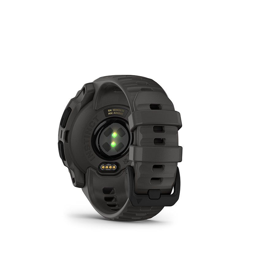 650545-02::11::650545-02::Garmin, Instinct E 40mm, Montre, Couleur de la montre: Noir, Bracelet: Anthracite - Silicone