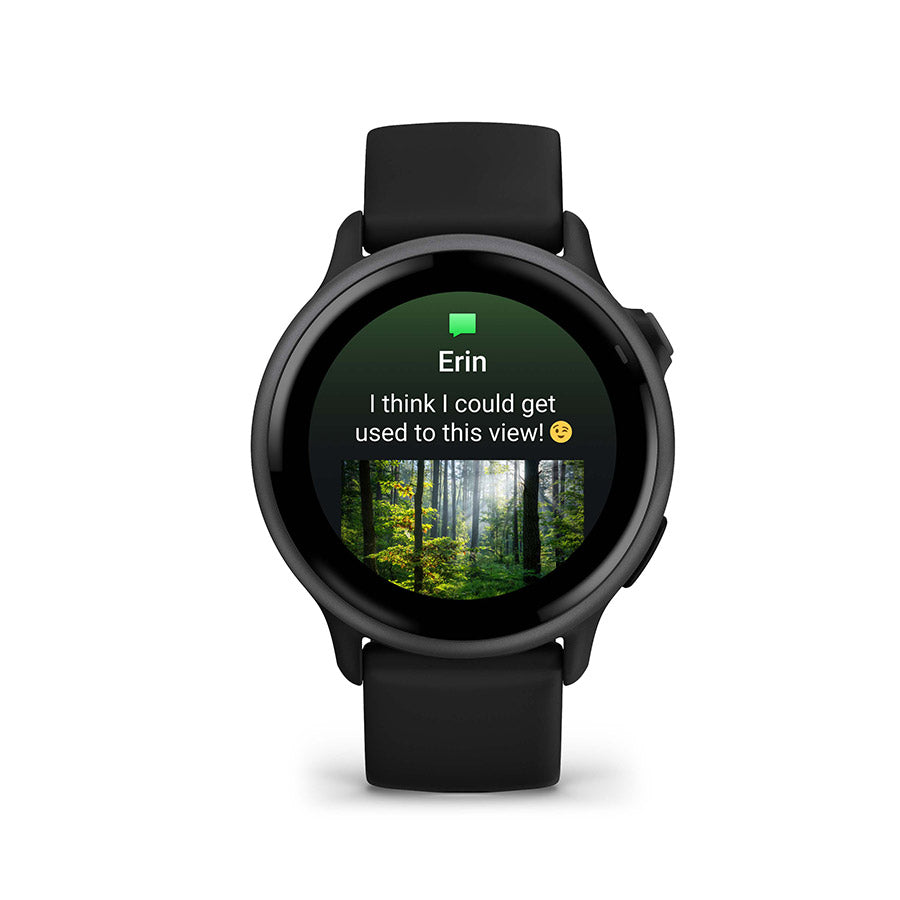 650546-01::1::650546-01::Garmin, vivoactive 6, Montre, Couleur de la montre: Ardoise, Bracelet: Noir - Silicone
