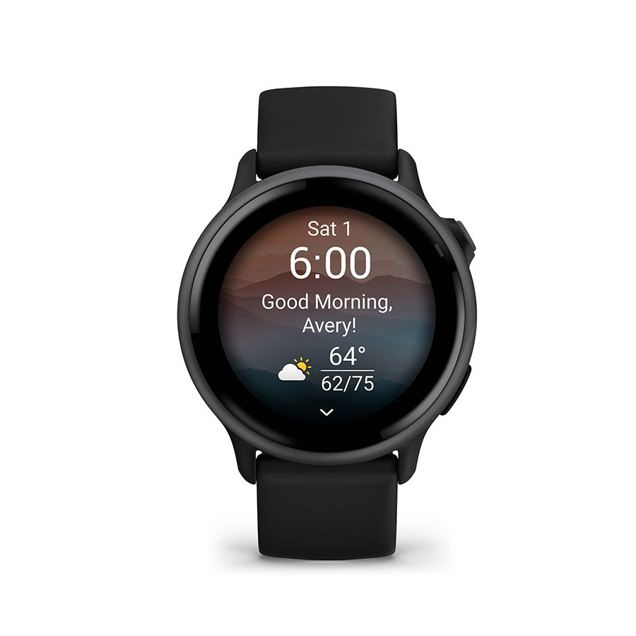 650546-01::3::650546-01::Garmin, vivoactive 6, Montre, Couleur de la montre: Ardoise, Bracelet: Noir - Silicone