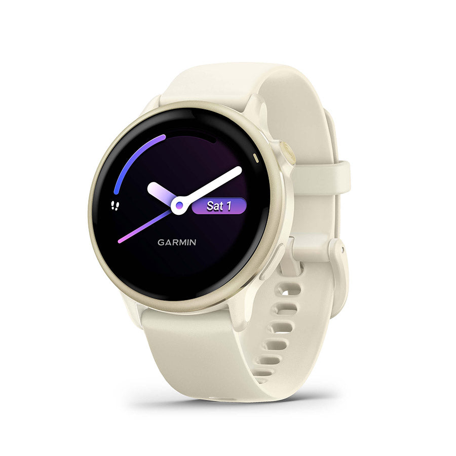 650546-02::0::650546-02::Garmin, vivoactive 6, Montre, Couleur de la montre: Or, Bracelet: Os - Silicone