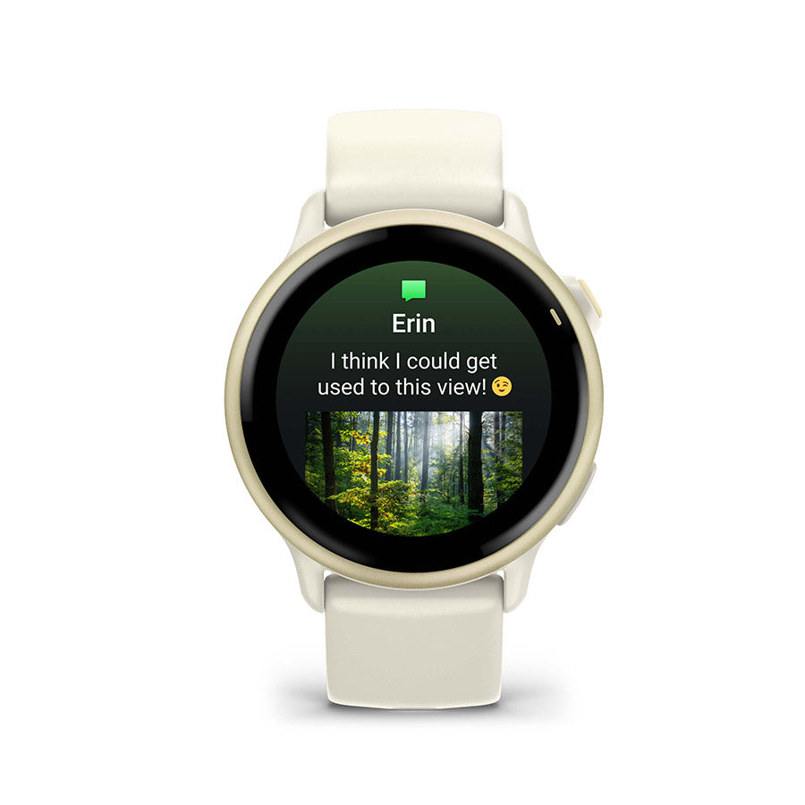 650546-02::1::650546-02::Garmin, vivoactive 6, Montre, Couleur de la montre: Or, Bracelet: Os - Silicone
