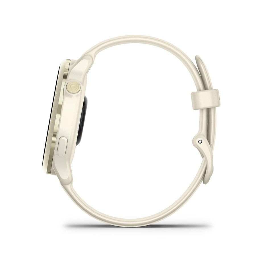 650546-02::7::650546-02::Garmin, vivoactive 6, Montre, Couleur de la montre: Or, Bracelet: Os - Silicone
