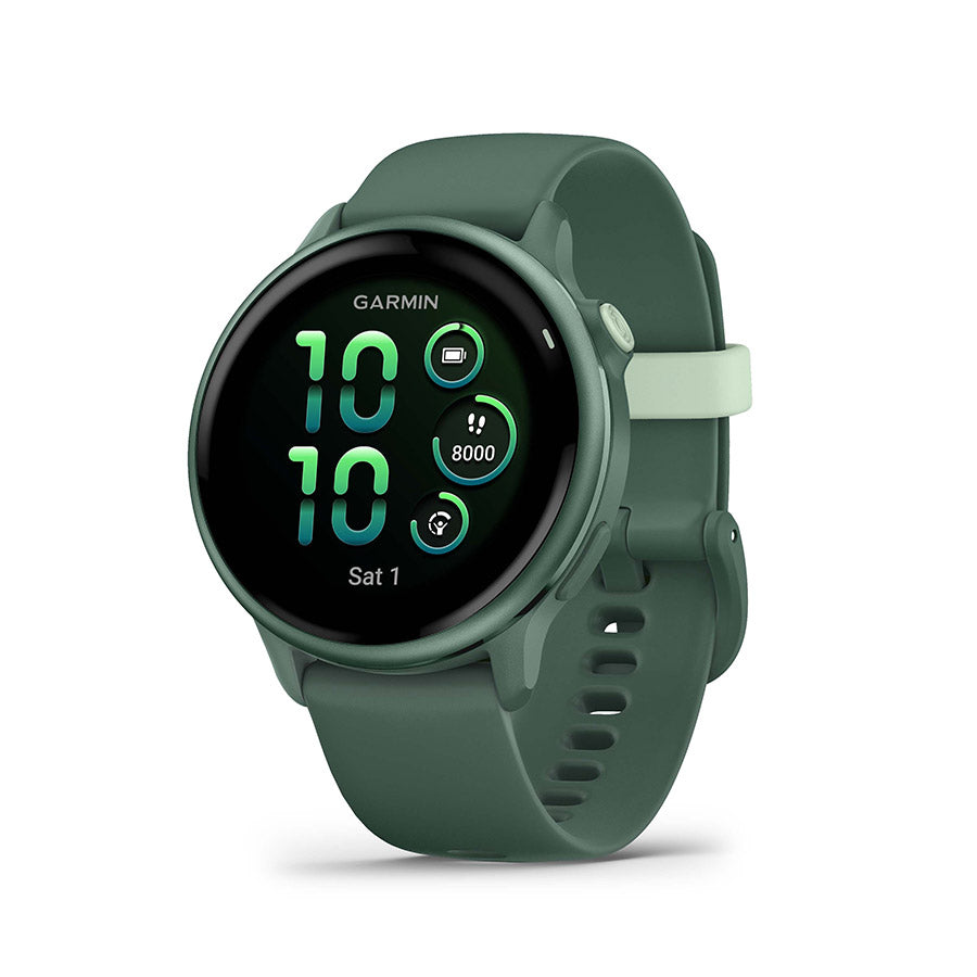 650546-03::0::650546-03::Garmin, vivoactive 6, Montre, Couleur de la montre: Vert Jasper, Bracelet: Vert Jasper - Silicone