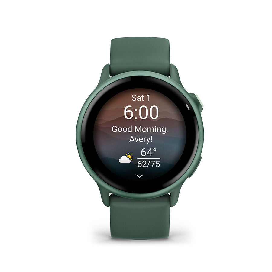 650546-03::3::650546-03::Garmin, vivoactive 6, Montre, Couleur de la montre: Vert Jasper, Bracelet: Vert Jasper - Silicone