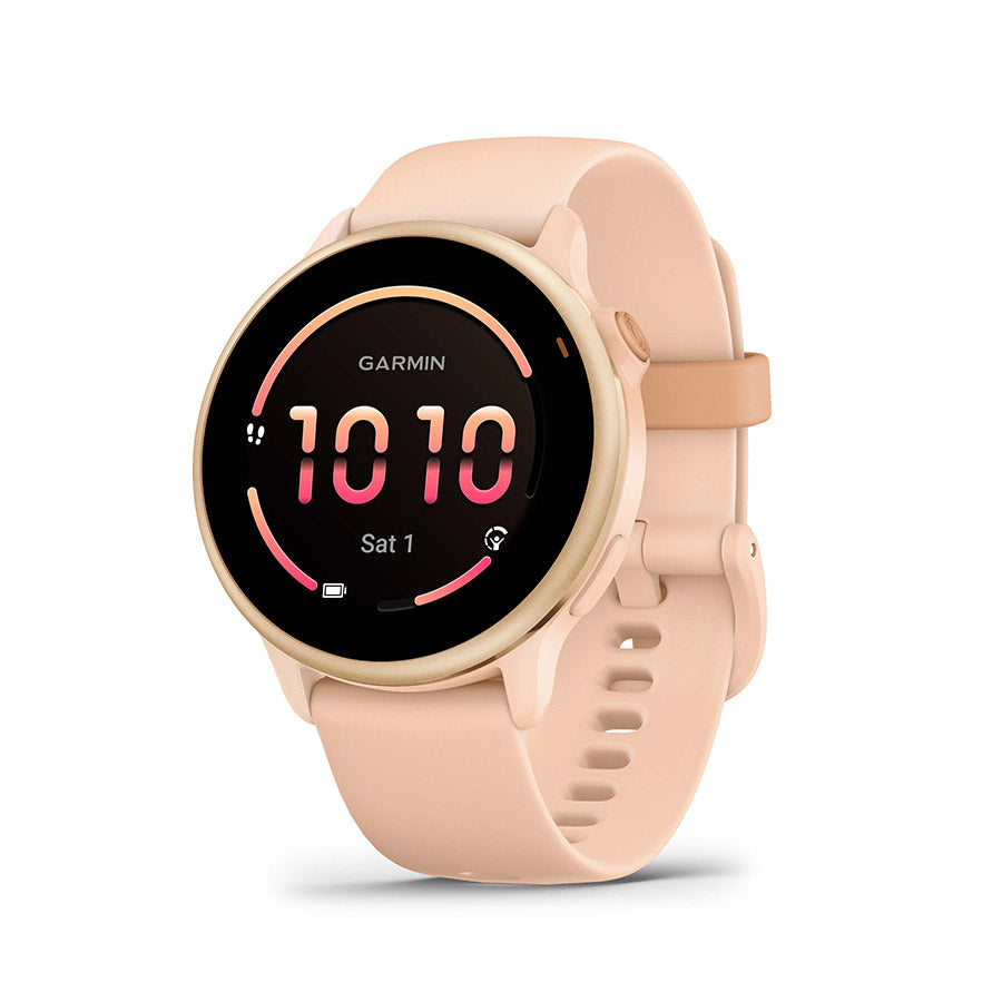 650546-04::0::650546-04::Garmin, vivoactive 6, Montre, Couleur de la montre: Aurore Rose, Bracelet: Aurore Rose - Silicone