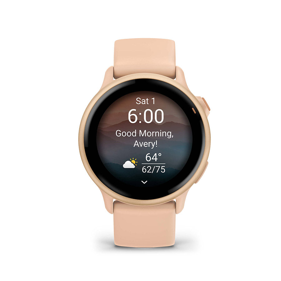 650546-04::3::650546-04::Garmin, vivoactive 6, Montre, Couleur de la montre: Aurore Rose, Bracelet: Aurore Rose - Silicone