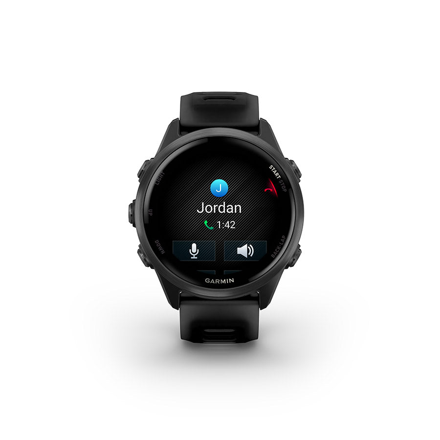 650552-01::3::650552-01::Garmin, Forerunner 570 42mm, Montre, Couleur de la montre: Gris Ardoise, Bracelet: Noir Translucide/Noir - Silicone