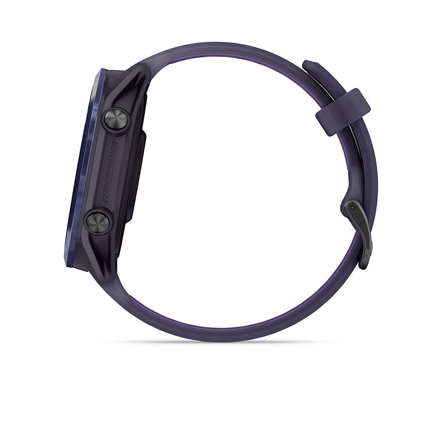 650553-03::7::650553-03::Garmin, Forerunner 570 47mm, Montre, Couleur de la montre: Indigo, Bracelet: Mauve Impérial Translucide/Indigo - Silicone