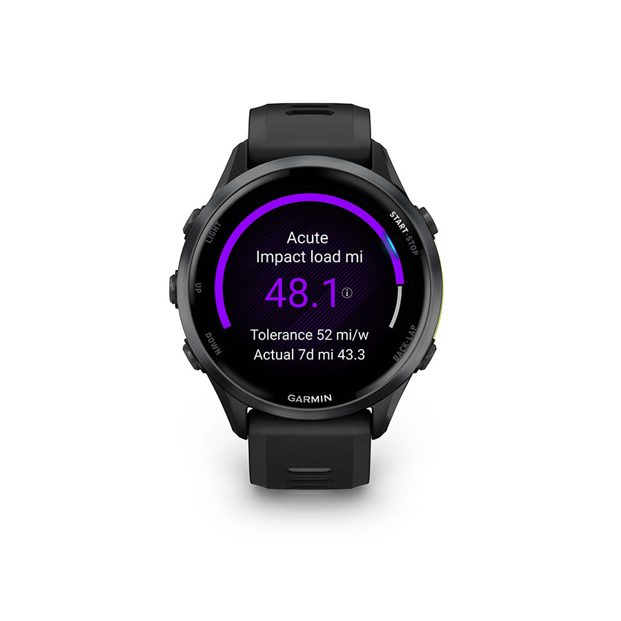 650554-01::3::650554-01::Garmin, Forerunner 970, Montre, Couleur de la montre: Noir, Bracelet: Noir/Pierre Blanche Translucide - Silicone