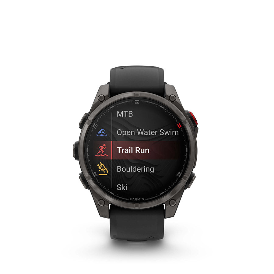 650560-01::7::650560-01::Garmin, fenix 8 Pro 47 mm- AMOLED Sap., Montre, Couleur de la montre: Gris, Bracelet: Noir/ Gris caillou - Silicone
