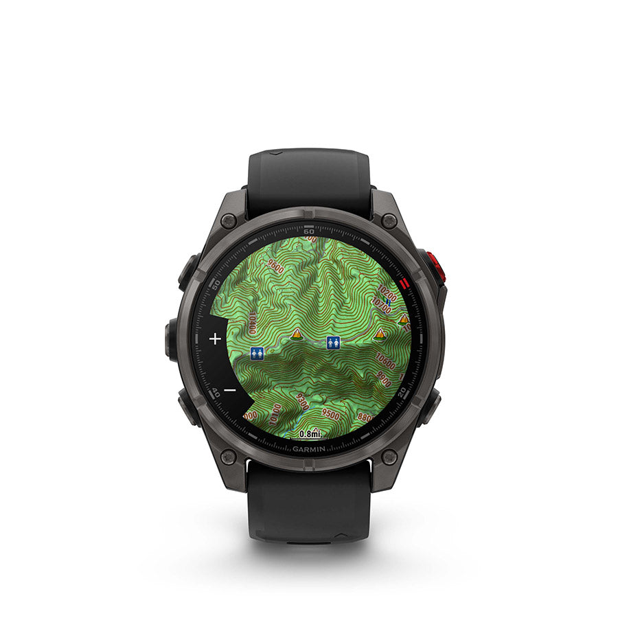 650560-01::9::650560-01::Garmin, fenix 8 Pro 47 mm- AMOLED Sap., Montre, Couleur de la montre: Gris, Bracelet: Noir/ Gris caillou - Silicone