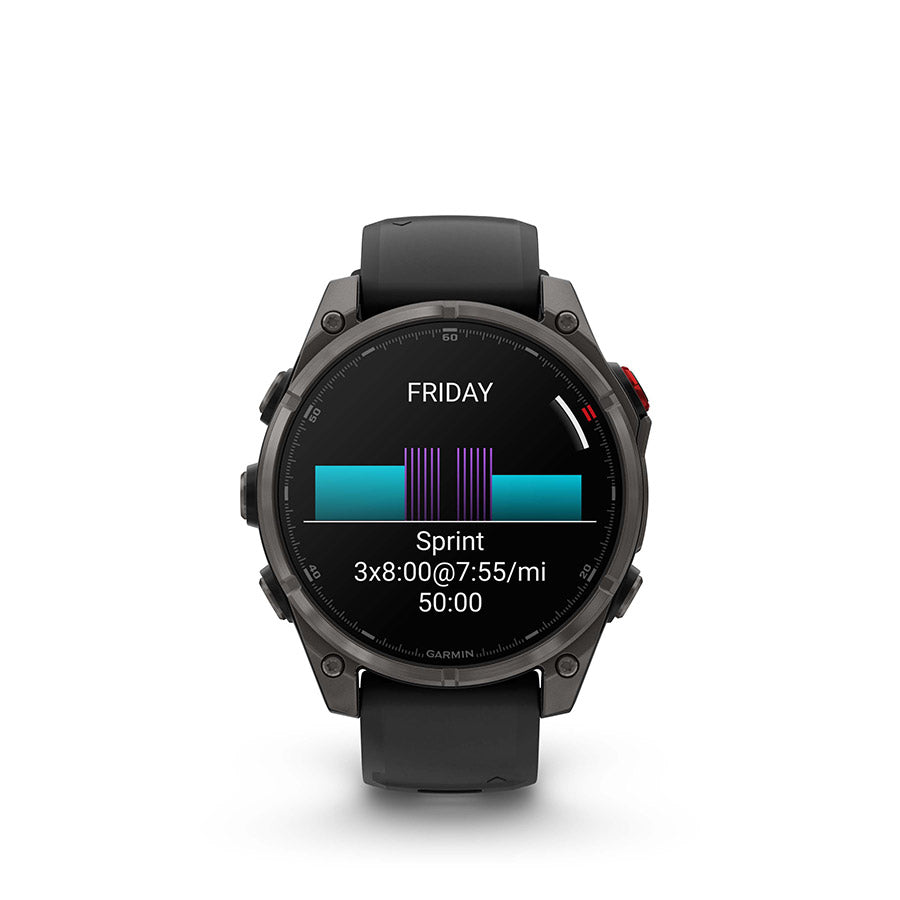 650560-01::12::650560-01::Garmin, fenix 8 Pro 47 mm- AMOLED Sap., Montre, Couleur de la montre: Gris, Bracelet: Noir/ Gris caillou - Silicone