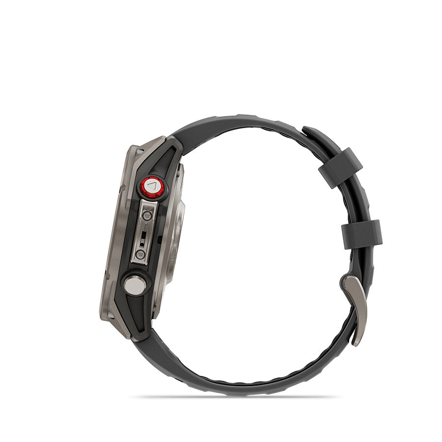 650560-02::4::650560-02::Garmin, fenix 8 Pro 47 mm- AMOLED Sap., Montre, Couleur de la montre: Gris, Bracelet: Noir - Silicone