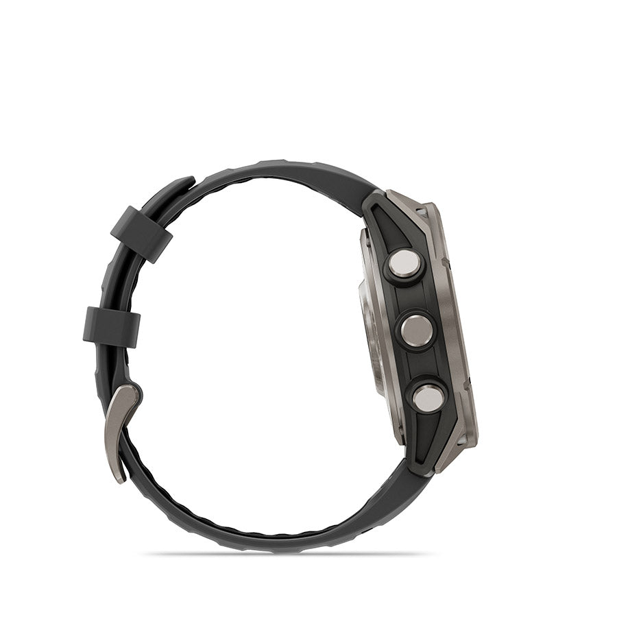 650560-02::8::650560-02::Garmin, fenix 8 Pro 47 mm- AMOLED Sap., Montre, Couleur de la montre: Gris, Bracelet: Noir - Silicone