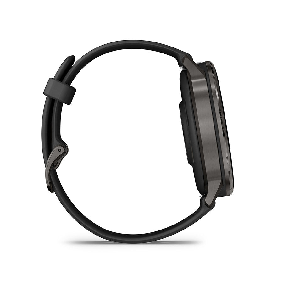 650562-01::4::650562-01::Garmin, Venu 4 45mm, Montre, Couleur de la montre: Ardoise, Bracelet: Noir - Silicone
