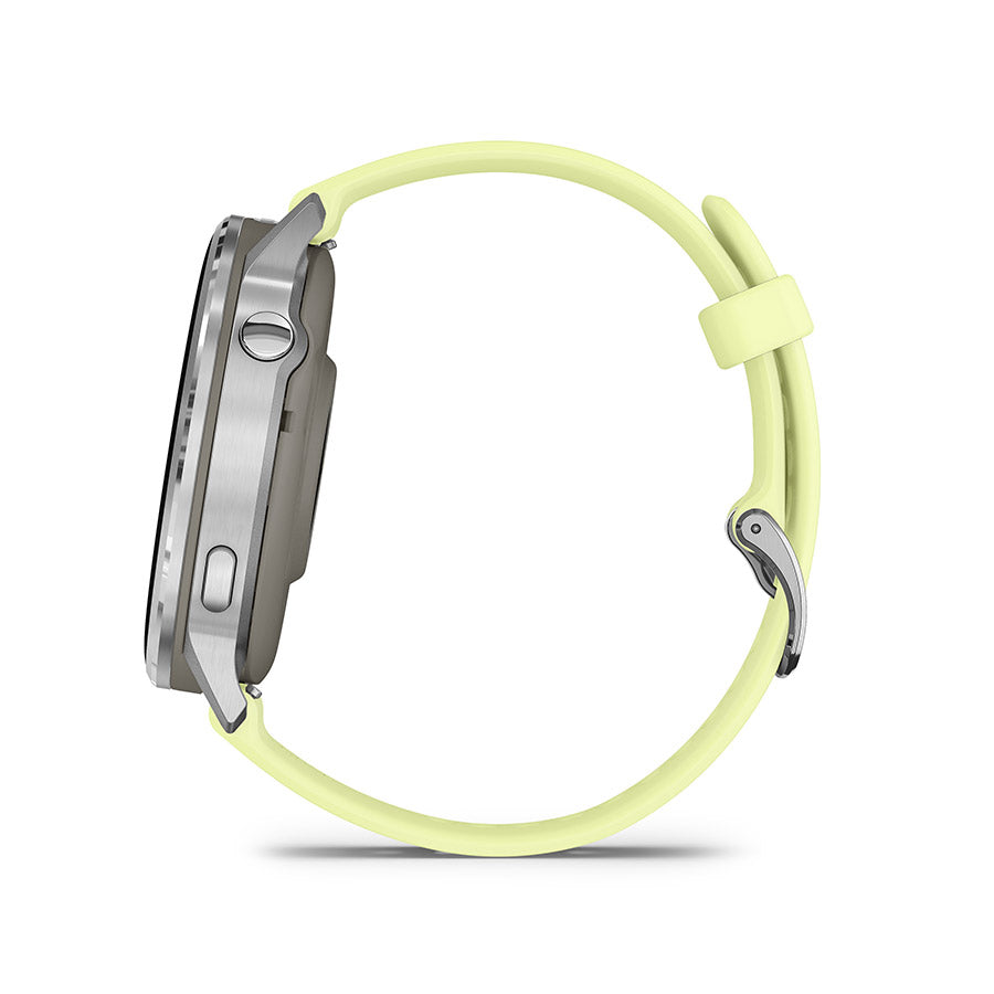 650562-03::7::650562-03::Garmin, Venu 4 45mm, Montre, Couleur de la montre: Argent, Bracelet: Citron - Silicone