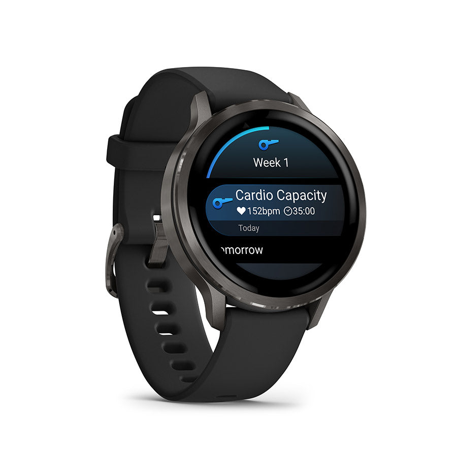 650563-03::2::650563-03::Garmin, Venu 4 41mm, Montre, Couleur de la montre: Ardoise, Bracelet: Noir - Silicone
