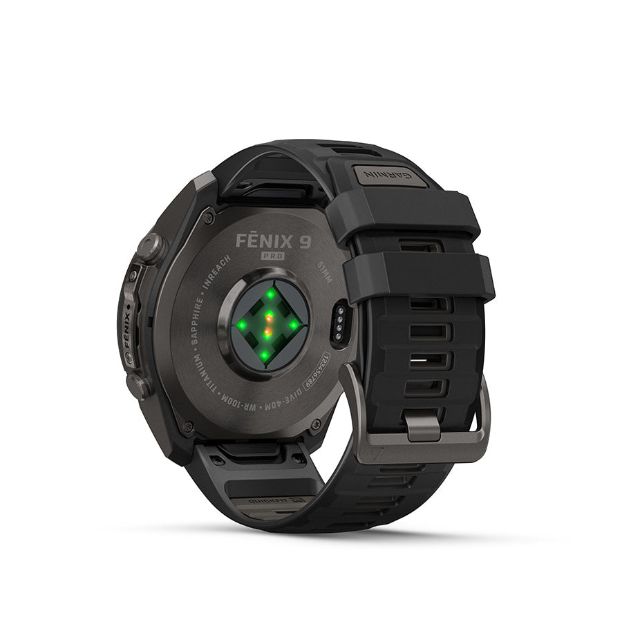 650575-02::2::650575-02::Garmin, fenix 9 Pro inReach 51mm, Montre, Couleur de la montre: Noir, Bracelet: Black/ Pebble Grey - Silicone