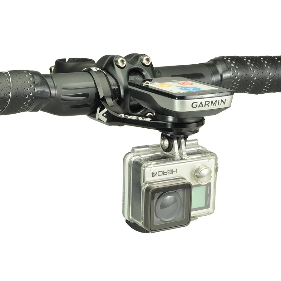660328-01::1::660328-01::K-Edge, Garmin Max Combo, Support de cyclomètre, Noir, 31.8mm