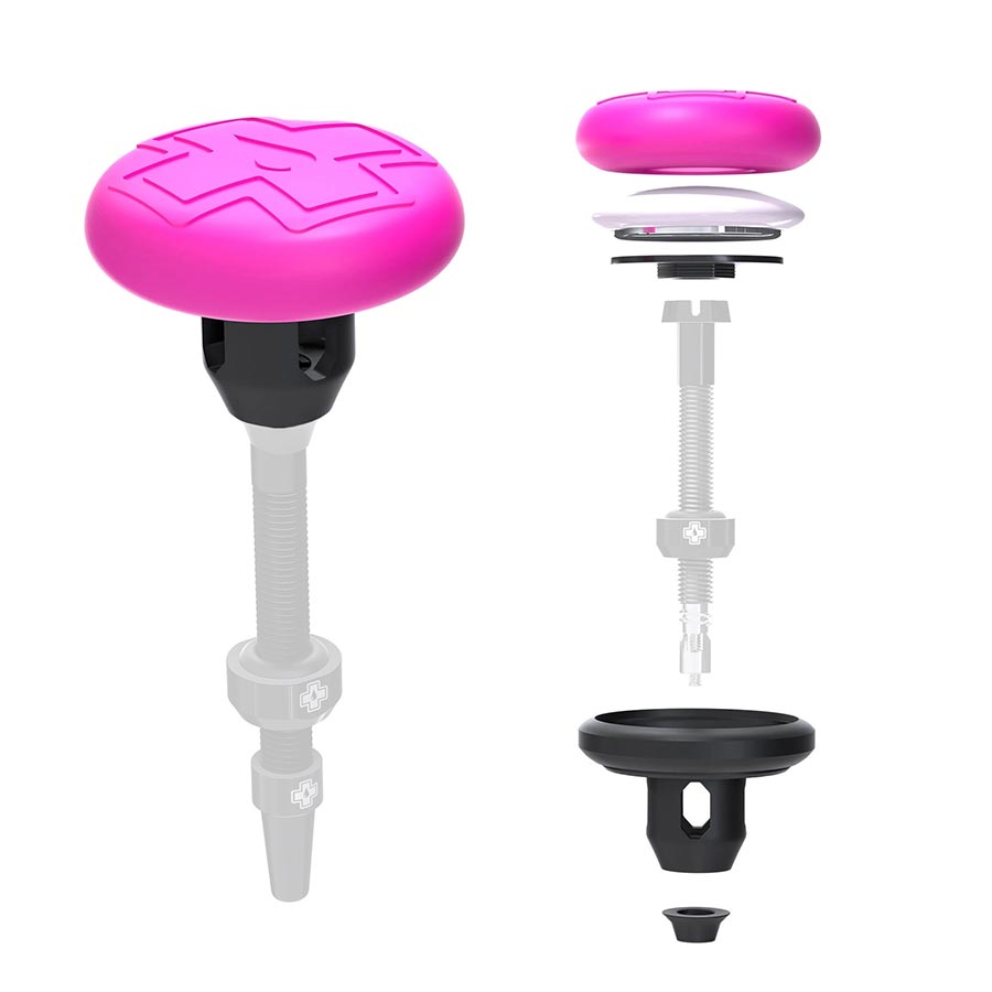 660347-01::3::660347-01::Muc-Off, Tubeless Tag Holder, Noir/Rose