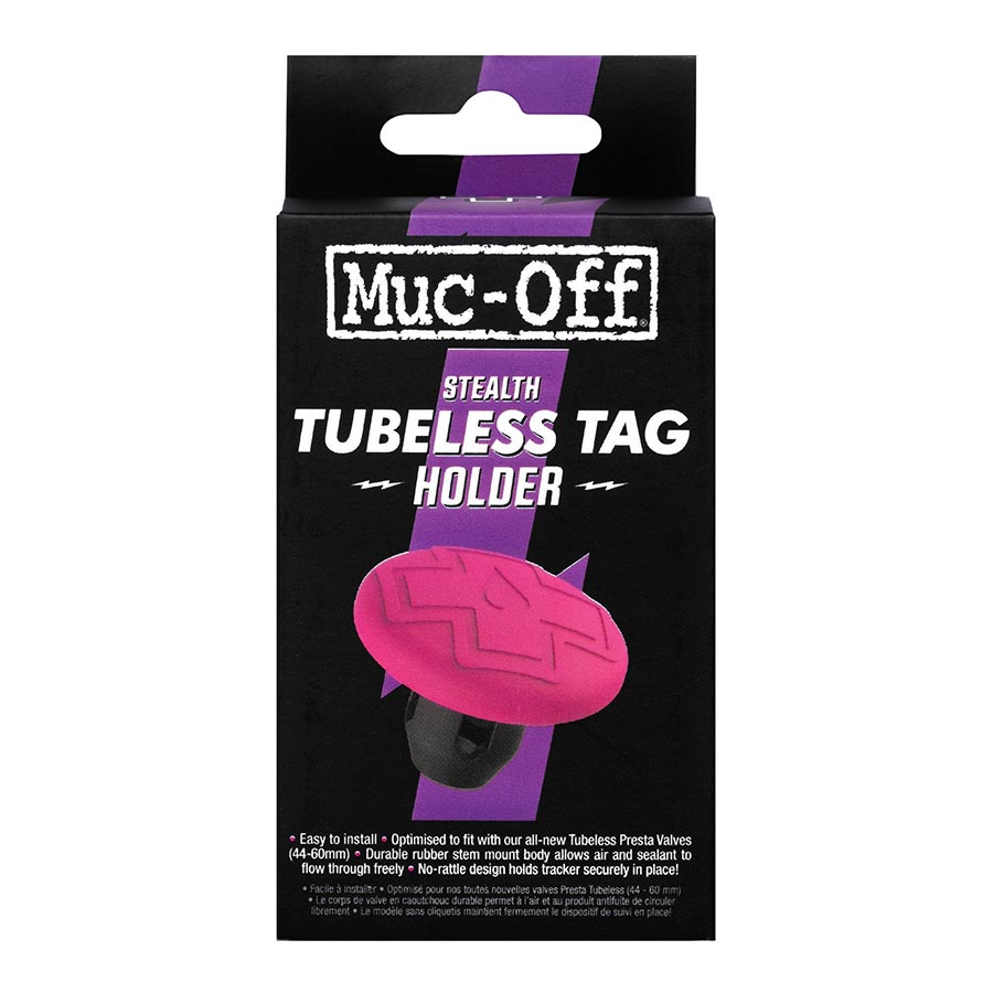 660347-01::4::660347-01::Muc-Off, Tubeless Tag Holder, Noir/Rose