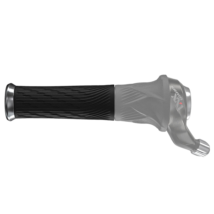 670361-01::0::670361-01::SRAM, XX1 Lockings Gripshift, Poignées, Noir/Argent, Paire