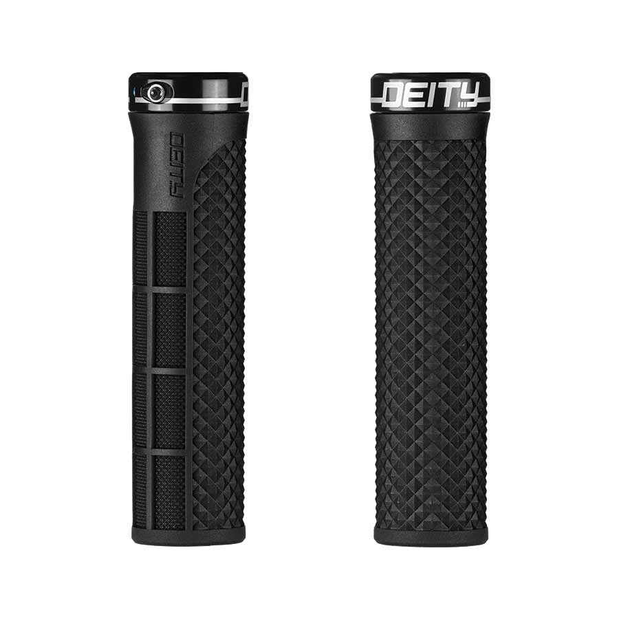 670656-01::0::670656-01::Deity, LockJaw, Poignées, 132mm, Noir, Paire