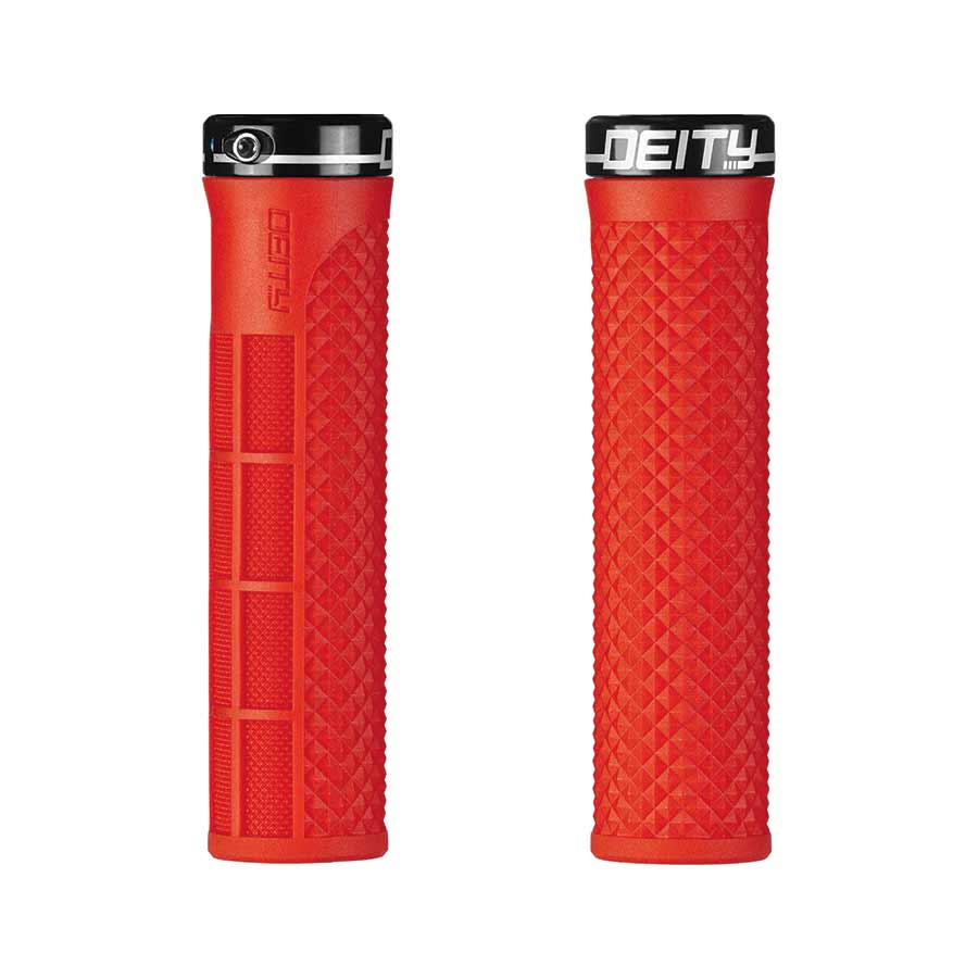 670656-03::0::670656-03::Deity, LockJaw, Poignées, 132mm, Rouge, Paire
